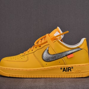 Nike Air Force 1 Low Off-White University Gold Metallic Silver Dd1876-700