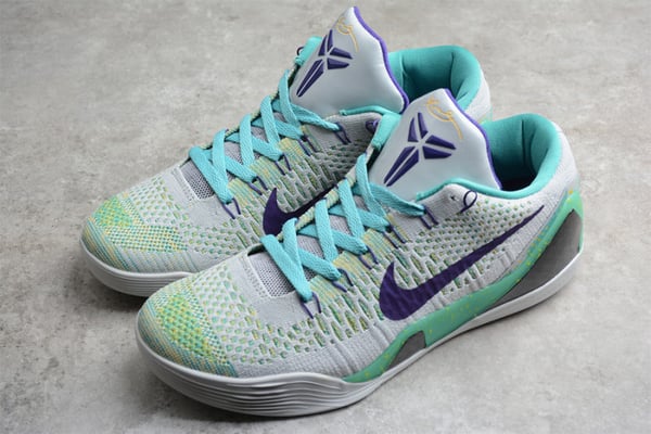 Nike Kobe 9 Grey Green Purple 630487-005 - Image 14