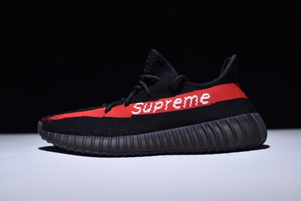 Adidas Supreme Yeezy Boost 350 V2 Black And Red