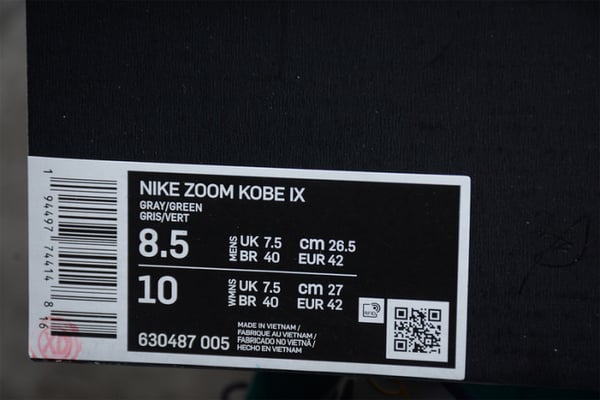 Nike Kobe 9 Grey Green Purple 630487-005 - Image 13