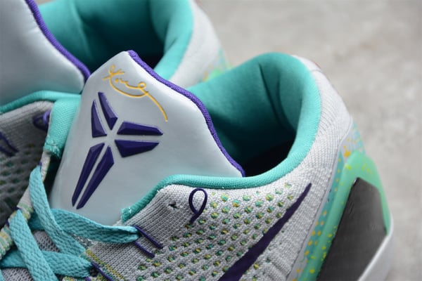 Nike Kobe 9 Grey Green Purple 630487-005 - Image 9