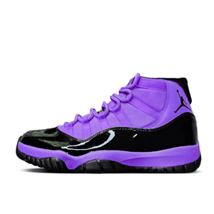 Air Jordan 11 Retro Black and Purple Shoes