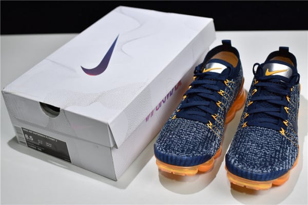 Nike Air Vapormax Flyknit 3 Navy Orange Aj6900-400 - Image 10