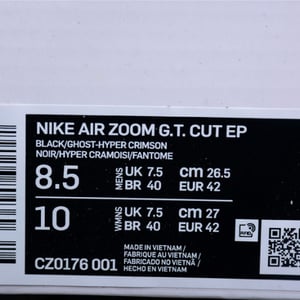 Nike Air Zoom G.T. Cut Black Crimson Green Cz0176-001 - Image 11