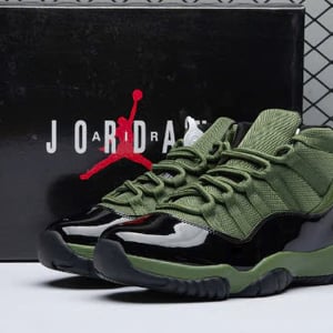 Air Jordan 11 Retro Army Green Black CT8012 300 - Image 7