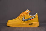Nike Air Force 1 Low Off-White University Gold Metallic Silver Dd1876-700 - Image 15