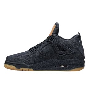 Levis X Air Jordan 4 Black Ao2571-001