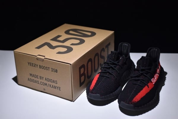 Adidas Supreme Yeezy Boost 350 V2 Black And Red - Image 10
