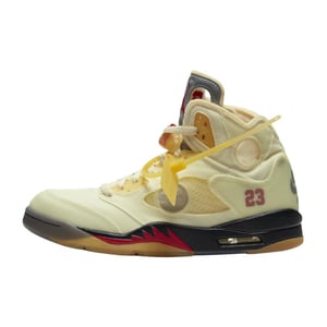 Off-White Air Jordan 5 Sail Fire Red Dh8565-100