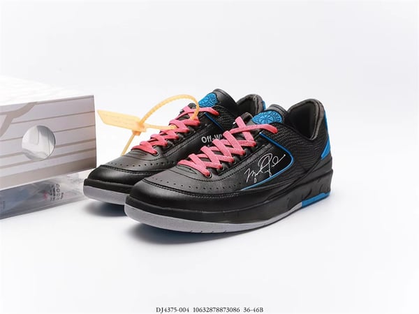 Air Jordan 2 Retro Low Sp Off-White Black Blue Dj4375-004 - Image 8