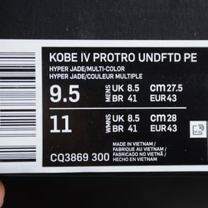 Undefeated X Nike Kobe 4 Protro Spurs Cq3869-300 - Image 7