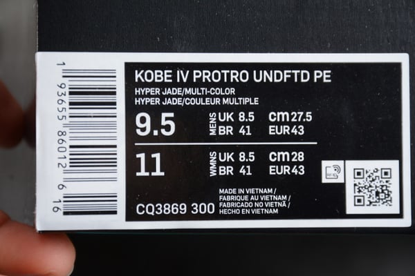Undefeated X Nike Kobe 4 Protro Spurs Cq3869-300 - Image 7
