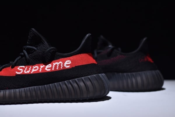 Adidas Supreme Yeezy Boost 350 V2 Black And Red - Image 9