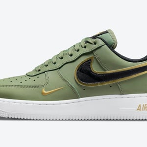 Nike Air Force 1 Low 07 Double Swoosh Olive Green Da8481-300 - Image 5