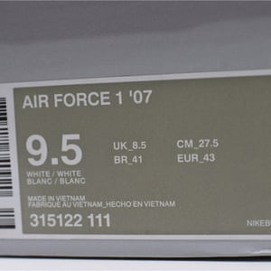 Nike Air Force 1 07 All Triple White Classic Shoes Sneakers Af1 315122-111 - Image 6