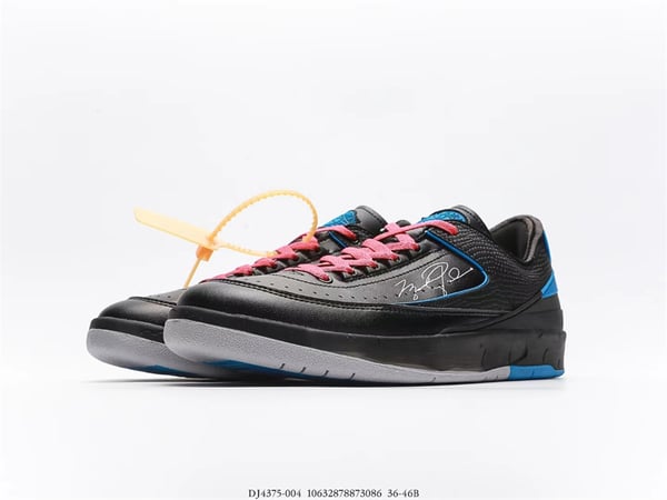 Air Jordan 2 Retro Low Sp Off-White Black Blue Dj4375-004 - Image 4