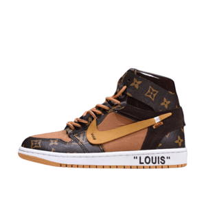 LV X Off-White X Air Jordan 1 Customs Mens Aq0818-202