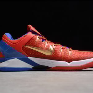Nike Zoom Kobe Vii Rlx Red Blue Metallic Gold 488371-406 - Image 9