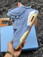 Travis Scott x Air Jordan 6 ?Houston Oilers? Blue Suede - Image 11