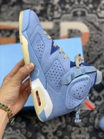 Travis Scott x Air Jordan 6 ?Houston Oilers? Blue Suede - Image 10